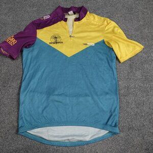 Schwinn Cycling Jersey M Blue 1/4 Zip Vintage USA Made College Park
